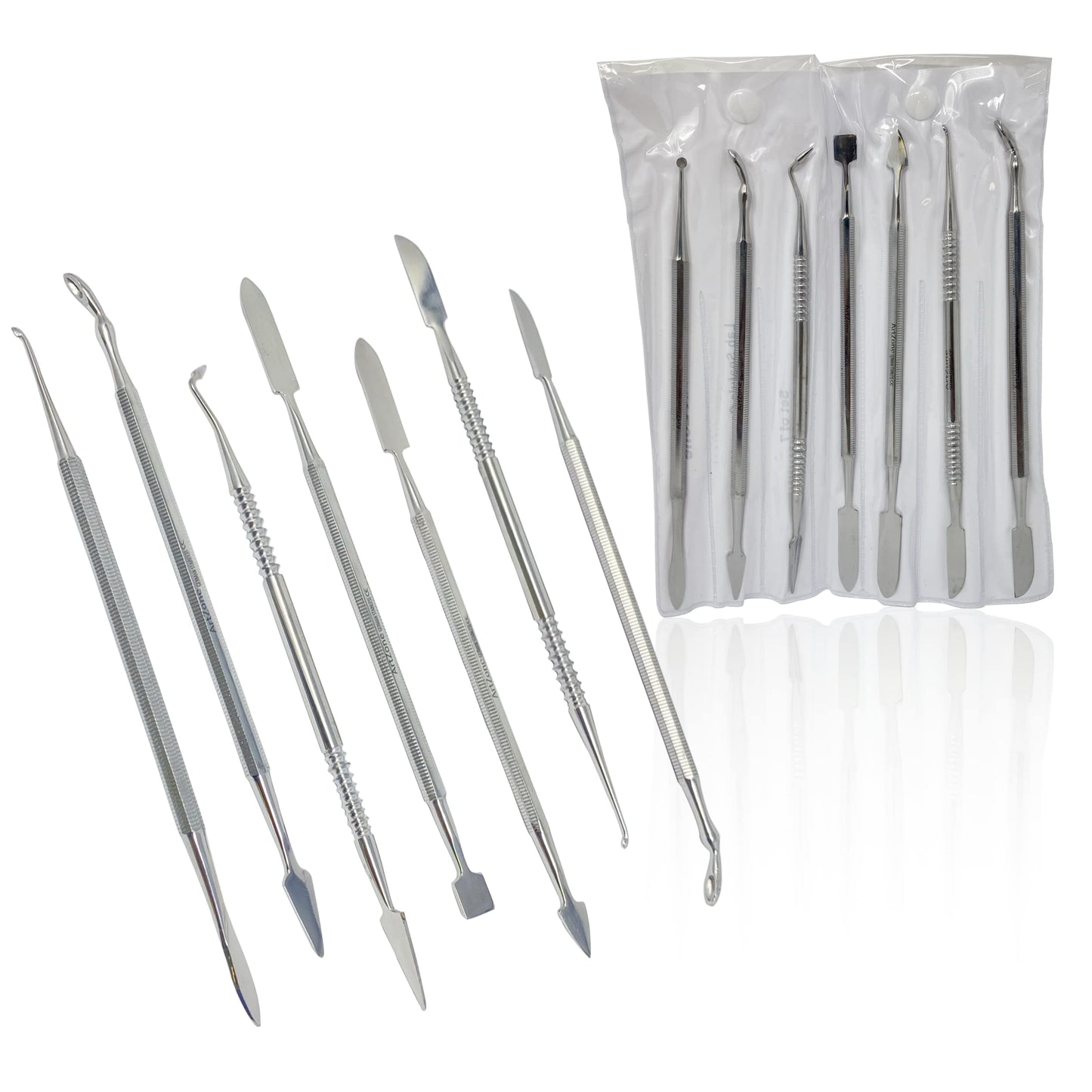 CYNAMED Stainless Steel Spatula Wax & Clay Sculpting Tool Carver Set (7PK)