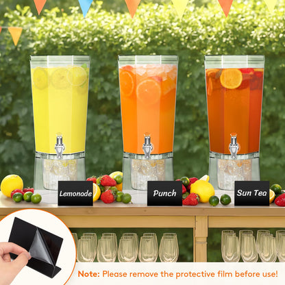 Lifewit 1 Gallon Drink Dispenser for Parties 2 Pcs, 4L Plastic Beverage Container with Stand for Juice/Tea/Soda & Lemonade, Clear Water Pitcher with Spigot for Mimosa Bar Hosting 39 x 16 cm/15x6"