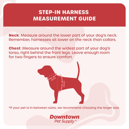 Downtown Pet Supply Step in Dog Harness for Small Dogs No Pull, Small, Blue - Adjustable Harness with Padded Mesh Fabric and Reflective Trim - Buckle Strap Harness for Dogs