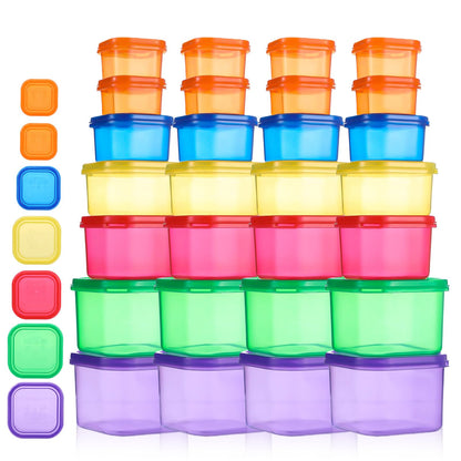 28 Pcs Portion Control Container Kit,21 Day Fix Containers And Food Plan,Multicolor Coded Containers,Meal Prep System Storage Containers,BPA Free Weight Loss Food Containers For Double Diet Plan