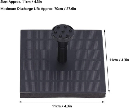 Skiennix Solar Bird Bath Fountain - 6 Nozzle Monocrystalline Pump for Outdoor Garden & Pond