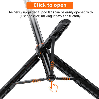 UURig TP21 54inch Telescopic Selfie Stick Long with Tripod, Waterproof Hand Grip with 1/4" Screw for Insta360 X5/X4 /X3/X2 /ACE PRO, DJI Osmo Action 5Pro/4/3,Pocket 3,GoPro Hero 13 12 11 10 9