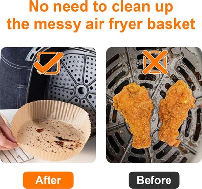 SIUDANGKA Air Fryer Liners - 125 Pcs Disposable Paper Liners for 4-8QT Ninja Air Fryers