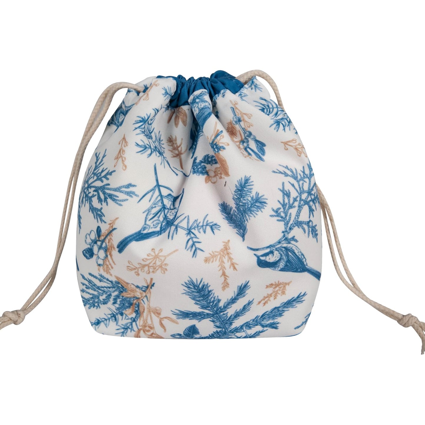 Remobia Hicol Tangle-Free Yarn Storage Bag - Divided Travel Crochet Bag for Knitting Needles, Hooks & Accessories, Cute Bird Pattern Craft Organizer (Gift for Knitters)