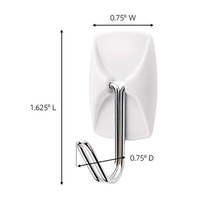 Command Small Wire Toggle Hooks, 16 Hooks and 24 Command Strips, Damage-Free Hanging Wall Hooks with Adhesive Strips, No Tools Adhesive Hooks for Hanging, Organization and Storage, Holds up to 0.5 lb
