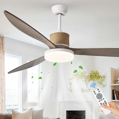 FookChak 72in Large Boho White Ceiling Fan Lights with Remote Control 42W LED Coastal Ceiling Fan with Lights 3 Blade Weathered Wood Ceiling Fans Outdoor Farmhouse for Patio Living Room Kitchen