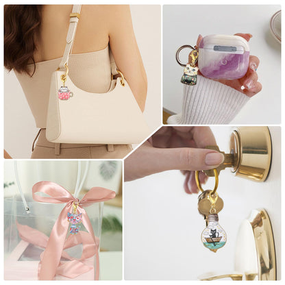 CONCHLERY 20 Pcs Teacup Cat Zipper Charm Cat Stitch Markers Charm Alloy Stitch Marker for Knitting Crocheting Quilting Weaving Jewelry Making Supplies, Mixed Color