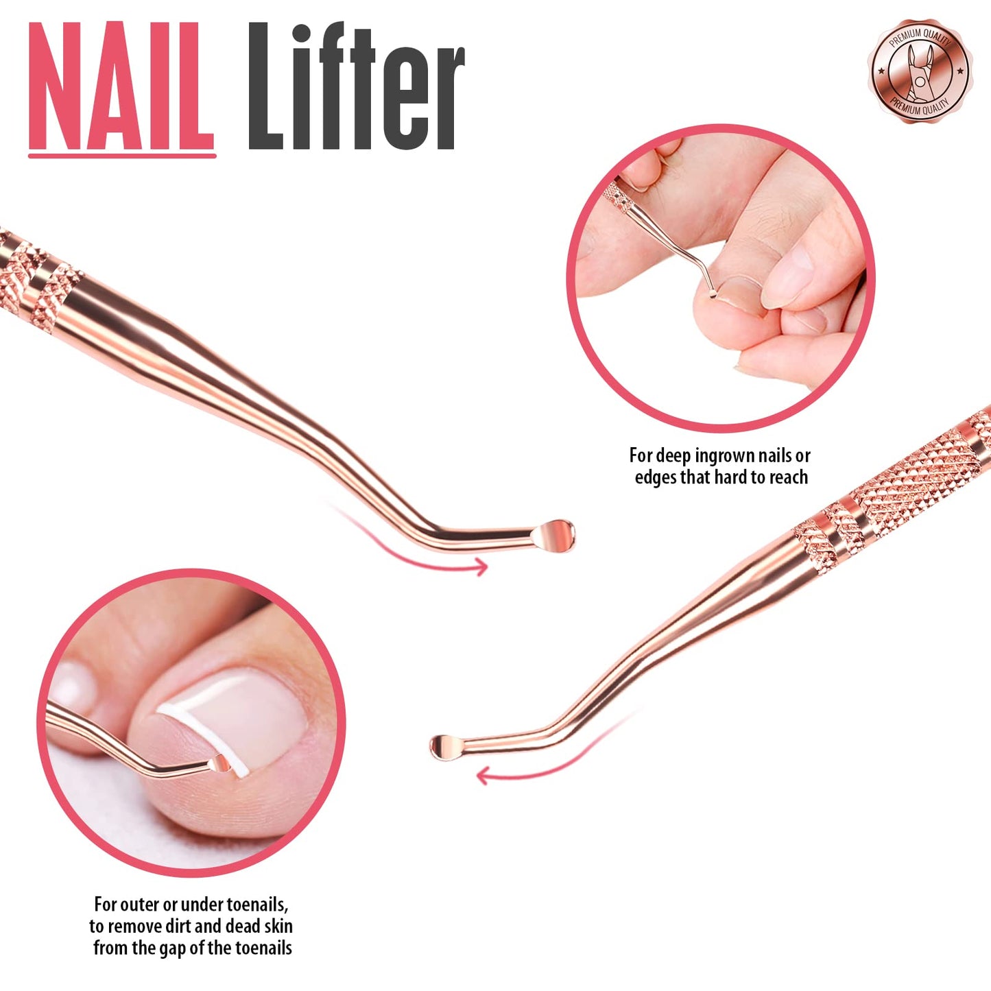 FANDAMEI Ingrown Toenail Removal Kit, Pedicure Tools, Nail Care Kit, Cuticle Trimmer, Nail Cuticle Nippers, Cuticle Kit Stainless Steel, Cuticle Clippers, Cuticle Pushers, Manicure Kit, Pedicure Kit