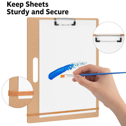 13" x 17" Artist Sketch Board with Handle - Portable Clipboard for Painting and Drawing, Art Supplies for Adults by TX Liteart