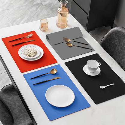 2 Pack Silicone Kitchen Counter Mats | Non-Slip, Waterproof & Heat-Resistant | Large Countertop Protector, Multipurpose for Placemat, Dining Table&Desk Saver Pad,23.6" by 15.7" (White Gray)