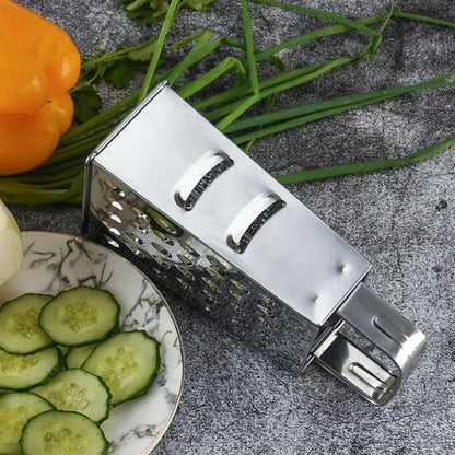 SHERCHPRY Cheese Slicer, Box Grater, Stainless Steel Vegetable Shredder Mandoline Slicer for Kitchen, 6inch Potato