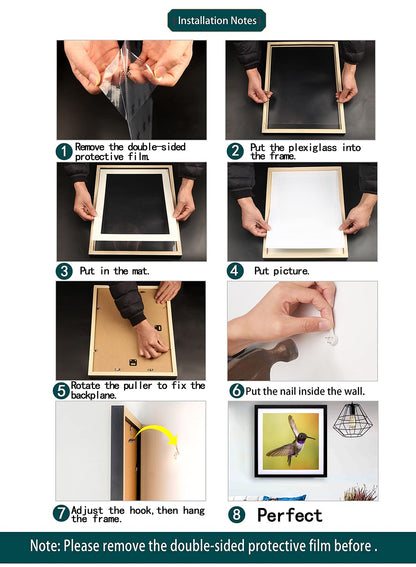 ZZFQXZ 12x12 Diamond Painting Frames 30x30cm Diamond Art Frames Display Picture10x10inch/25x25cm with Mat or Cavas 12x12inch/30x30cm Diamond Painting Frame Solid Wood Photo Frame Black（ZK001）