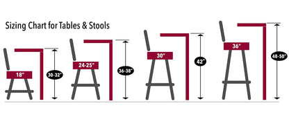 HBS 3160 18" Chair with Dark Cherry Finish and Black Vinyl Seat