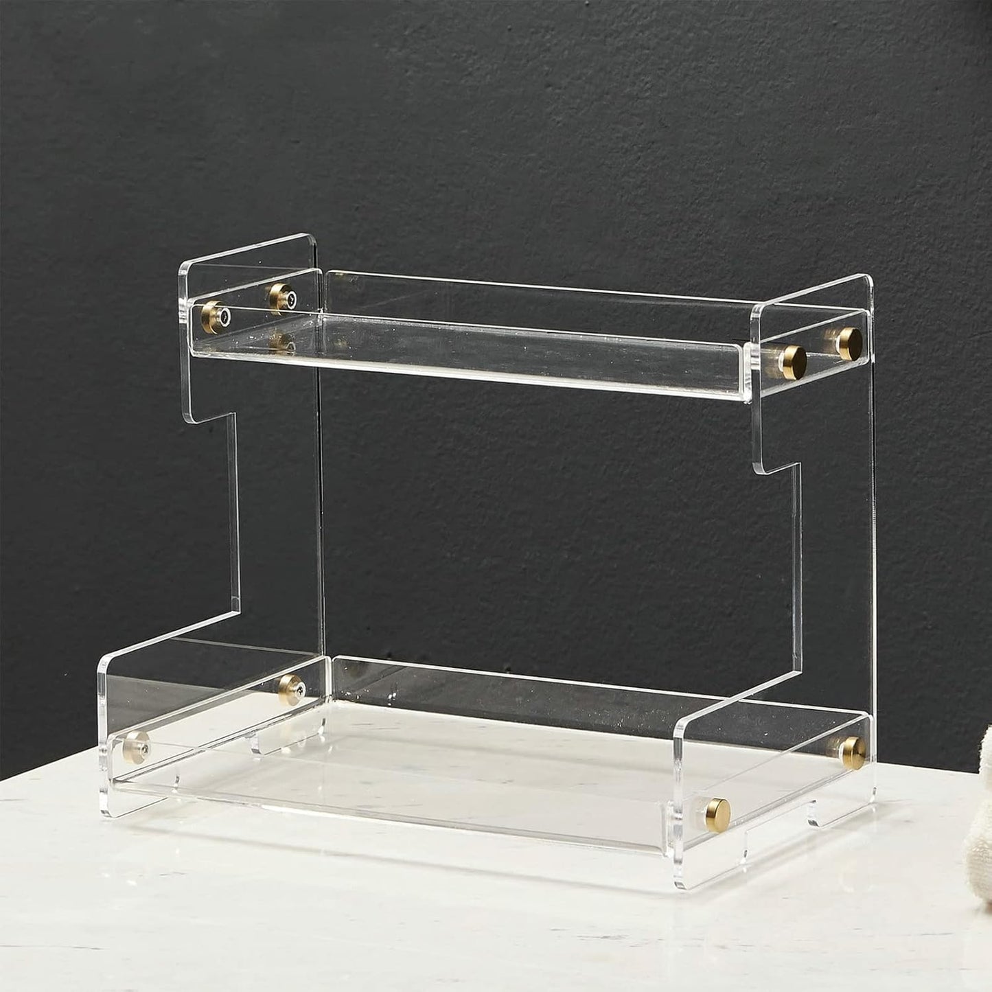 Bathroom Organizer Countertop, 2-Tier Makeup Organizer for Cosmetics and Vanity Holder for Lipstick