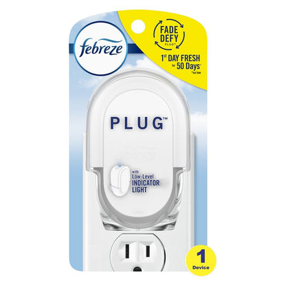 Febreze Plug In Air Freshener, Odor-Fighting Scented Oil Warmer Device, Air Fresheners for Home and Bathroom and Kitchen, 1 Count