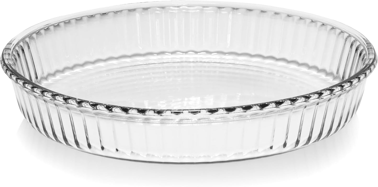 Red Co. Round Clear Glass Casserole Baking Dish, Oven Basics Bakeware, 1.8 Quart