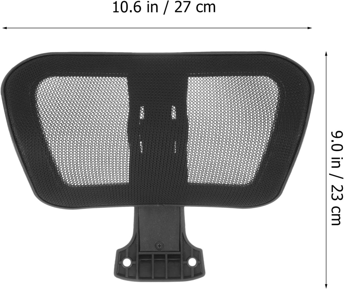 BESPORTBLE Adjustable Office Chair Headrest Attachment, Black Mesh Nylon Frame Universal Head Support Cushion