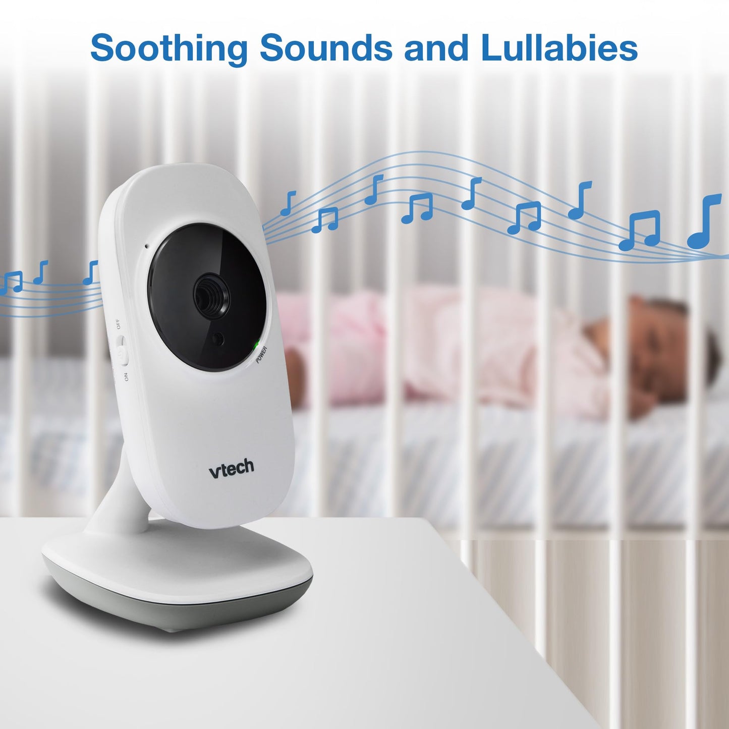 VTech VM819 Baby Monitor with Camera and Audio, 2.8” Screen Portable Baby Camera, Night Vision, 2-Way Audio, Temperature Sensor and Lullabies, Secure Transmission No WiFi, Ideal for Baby/Elderly/Pet