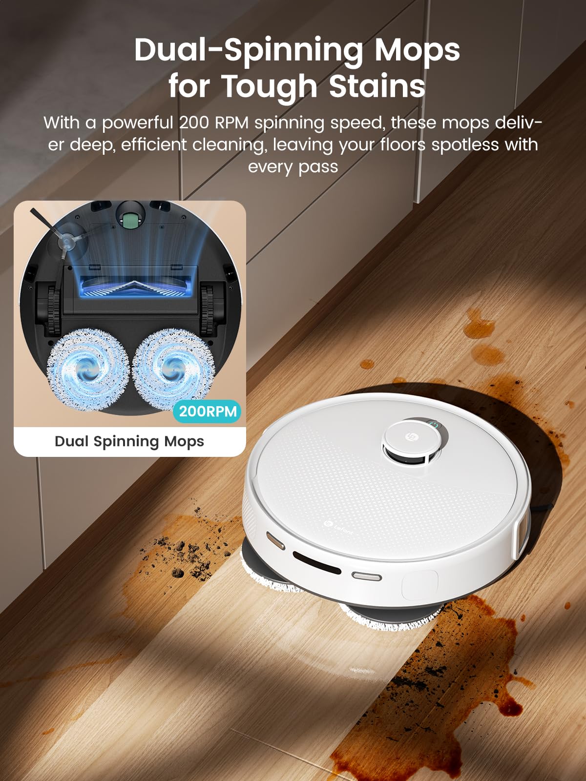 Lefant M210 Pro Robot Vacuum, Slim Quiet, 3 Adjustable Suction Levels, 6 Modes, Robot Vacuum Cleaner for Pet Hair, Hard Floors & Low Carpets, Self-Charging, WiFi/App/Alexa Control, Gray