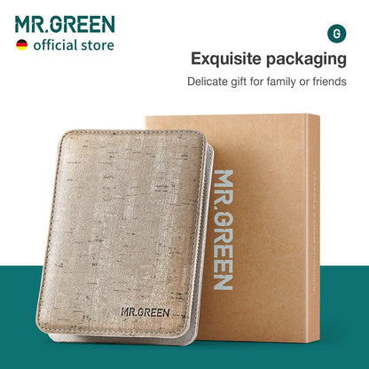 MR.GREEN Manicure Sets Pedicure Kits Stainless Steel Nail Clipper Personal Care Tools with PU Leather Case (Green)