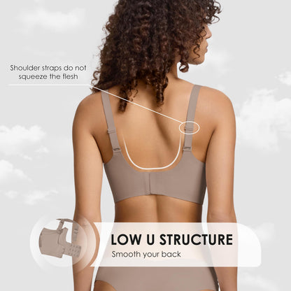 Wireless Seamless Jelly Bra for Women with Support - No Underwire Full Coverage Push Up Bras for Women