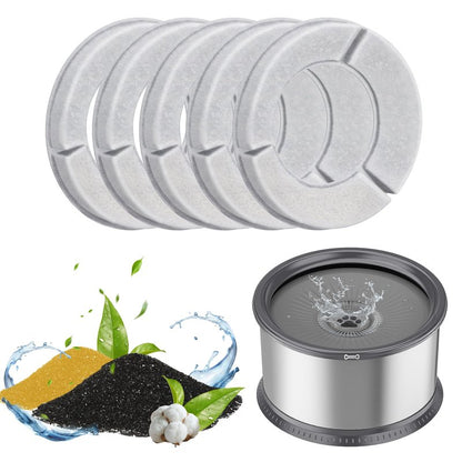 Twinsing 5PCS Replacement Filters for 4.5L/1.2Gal and 6.5L/1.6 Gal Dog Water Bowl