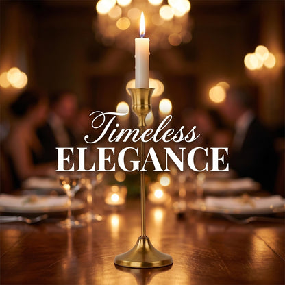 Oakernel French Gold Taper Candle Holders 2 Sets(6 Pcs) - Tall Metal Candlestick Holders for Table Centerpiece, Formal Dinner, Wedding, Fireplace Mantel Decor, Fits 3/4 Inch Thick Candles