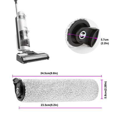 PELLYDA Roller Brush Replacement Parts Compatible with Tineco iFloor 2, iFloor 3,Floor One S3 Cordless Wet Dry Vacuum Cleaner.(iFloor Accessories Replacement Roller Brush 2 Pack)