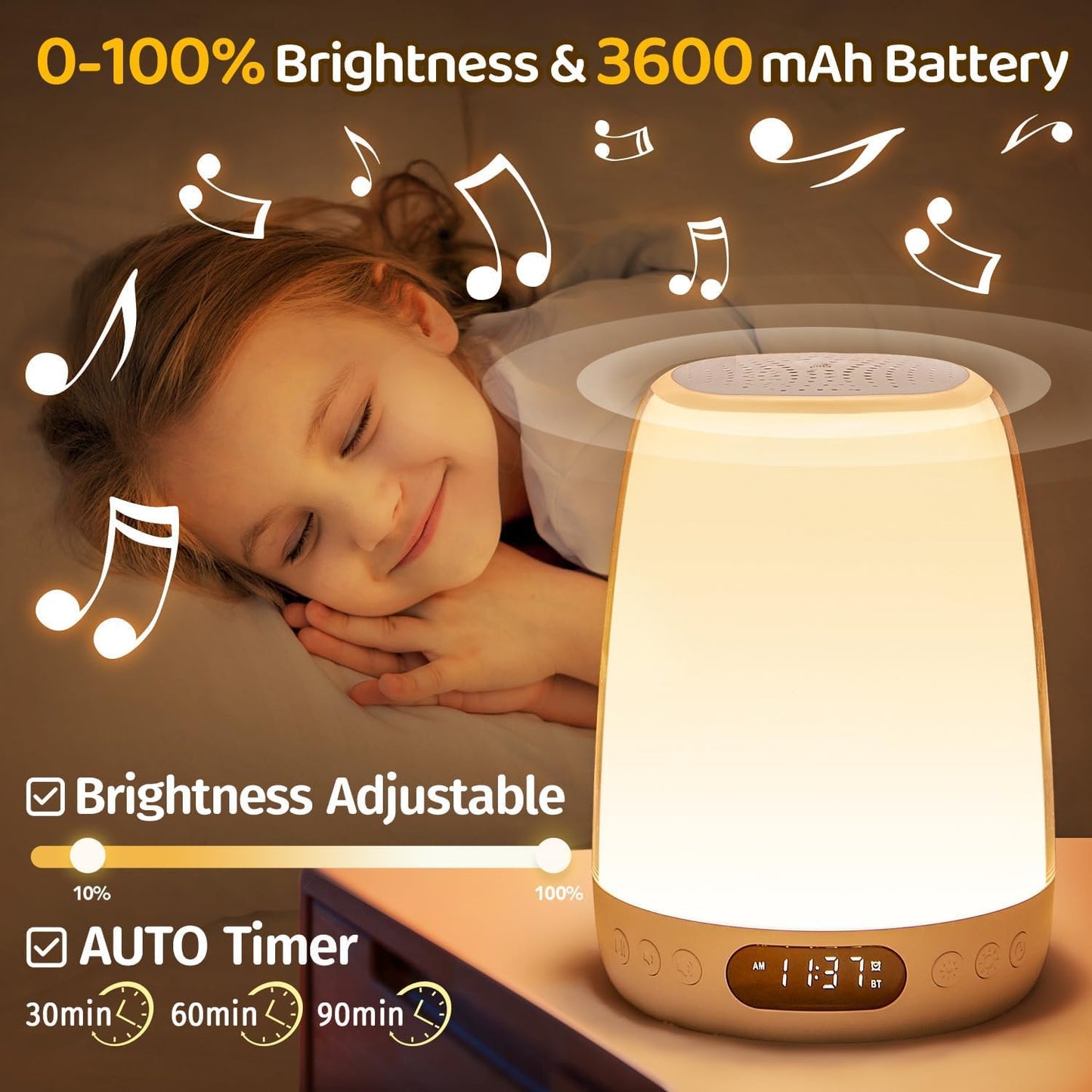 One Fire Baby Night Light for Kids,48 RGB Colors Dimmable Kids Night Light Lamp,Rechargeable Smart Lamp,APP+Timer+Sunrise Alarm Clock Night Lamp,Portable Small Touch Lamp,Kids Night Lights for Bedroom