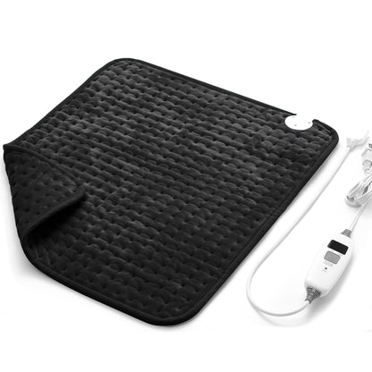 Electric Heating Pad for Back Pain Relief & Cramps - 6 Heat Settings,Auto Shut Off,Moist Heat Options,Portable Heated Pads for Neck/Shoulder Machine Washable Gift for Men Women,Grey,12"x24"
