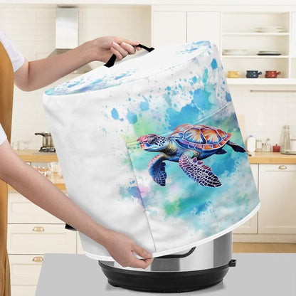 Sea Turtle Dust Cover for Instant Pot 6-8 Quart, Insulated Pressure Cooker Cover with Pockets for Accessories
