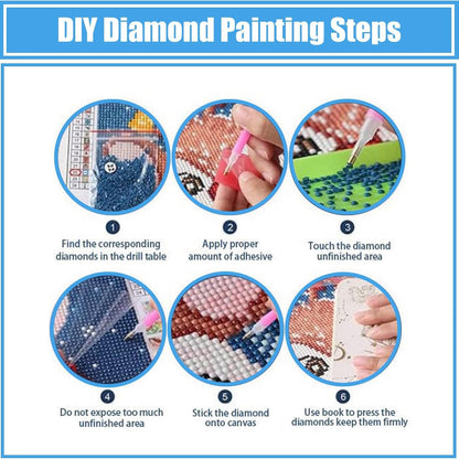 DoMyArt Diamond Art Kits for Adults, 5D Full Drill Diamond Art Paintings for Beginners, DIY Paint with Diamond (Dog)