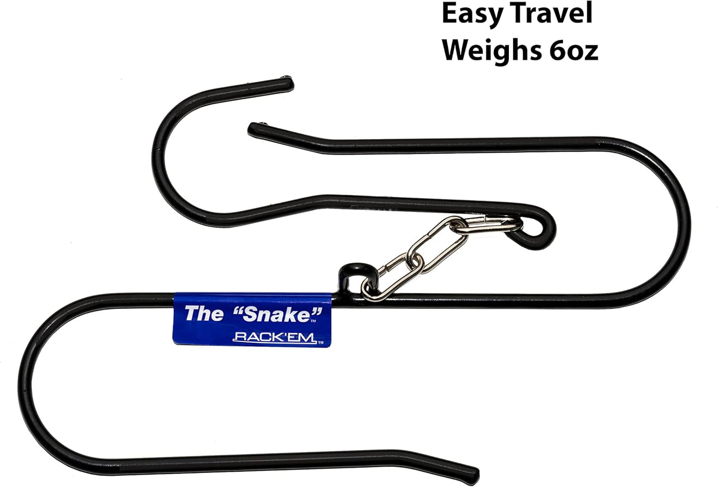 Rack'Em Wader Boot Hanger for Fishing Waders, Heavy Duty, Black, 1 Pair Hanging Hook
