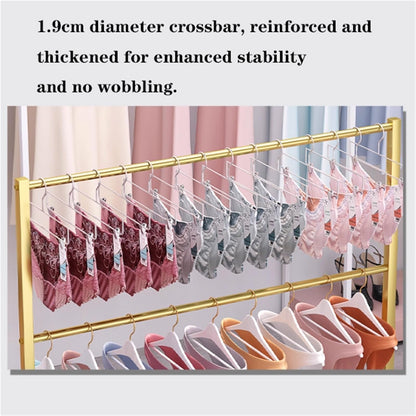 Lingerie Bra Rack with Wheels, Metal, 3 Tier Underwear Display Stand, Anti-Slip, Retail Showshelves, Commercial Clothing Store Shelf, for Shorts, Hats, Sock(Silver,150 * 40 * 130cm)