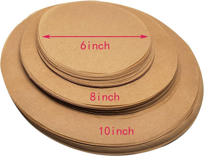 300 Sheets Round Baking Parchment Paper, 6, 8, 10 Inch Non-Stick Cake Pan Parchment Liner for Baking and Grilling