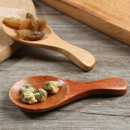 Mini Wooden Spoons, 3 Pack Small Measuring Scoops for Sugar, Salt, Tea, Spices