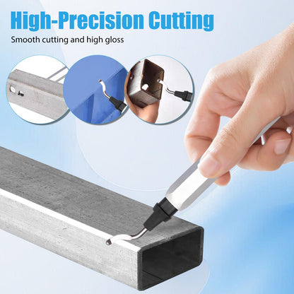 13pcs Deburring Tool with 10 High Speed Steel Blades, Deburring Tool 3D Printing with Micro Cutter Tweezers Deburrin Tool Set for Resin Plastic Metal