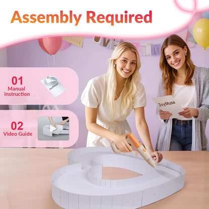 JoyMuse Marry Me Light Up Hearts, Large MarryMe Heart for Proposal, Will You Marry Me Sign Marquee Heart Big Hearts Proposal Kit for MarryMe Decorations