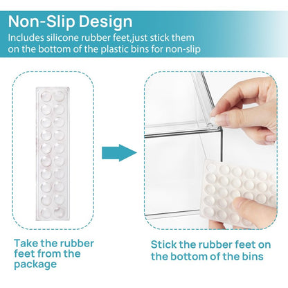 Vtopmart Stackable Storage Drawers Set of 5, Clear Plastic Organizer Bins for Baby Bottle, Beauty Supplies Storage, Ideal for Kichen Countertop, Vanity, Bathroom, Cabinet, Pantry Organization