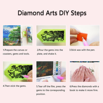 Muzagroo Art 4 Pack 5D Diamond Painting Kits for Adults DIY Diamond Art Kits 4 Seasons Trees Wall Art for Living Room Adults Crafts Diamond Dot Gem Art Kits for Beginners