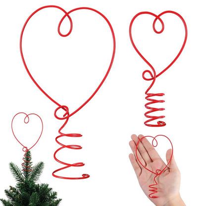Yinkin 2 Pcs Mini Valentine Tree Topper 2 and 3 Inch Mini Heart Valentines Topper for Small Tree Toppers Metal Heart Decorations for Valentine's Day Home Decor Party Holiday