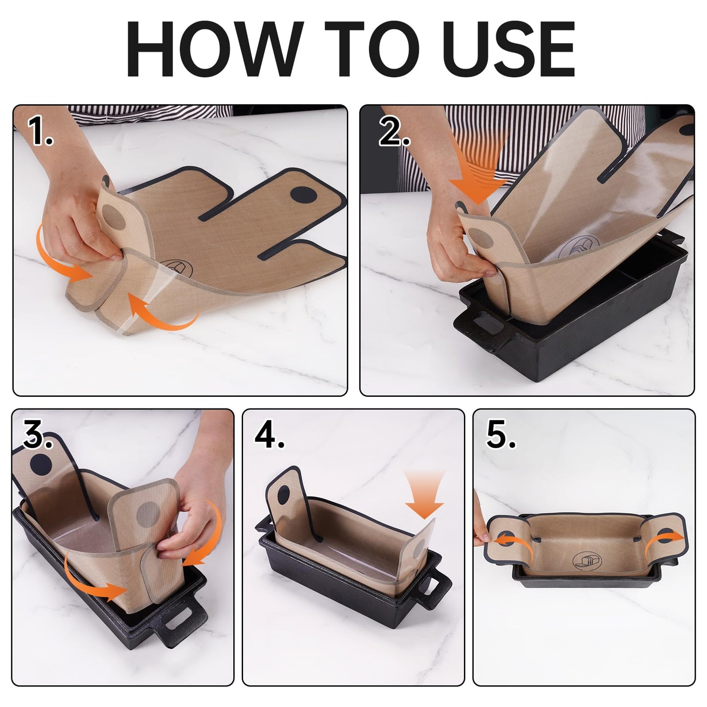 NiHome Cast Iron Bread Pan Set with Lid, 2 Loaf Pans + 2 Silicone Mats + Bread Lame, Heavy-Duty Cast Iron for Even Heat & Crisp Crust, Dual-Pan Design for Covered or Open Baking, Dishwasher-Safe Mats