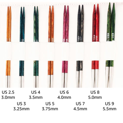 KnitPro Dreamz Grande Set 5 inch Circular Knitting Needles Size 2.5, 3, 4, 5, 6, 7, 8, 9, 10, 10.5, 11, 13, 15, 17 Interchangeable, 6 Cables, 4 Connectors, Fabric Case & More with Project Bag