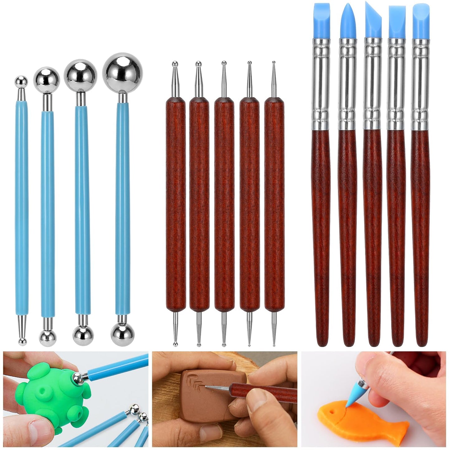 Blisstime 42pcs Pottery Tools, Clay Tools, Sculpting Tools, Pottery Kit, Air Dry Clay Tools, Pottery Clay Kit for Pottery Wheel, DIY Arts and Crafts