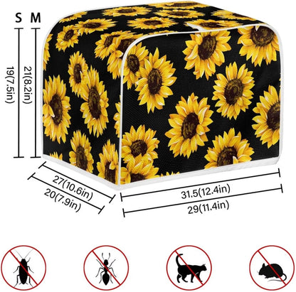 Camo Deer Toaster Cover and Blender Cover Set, Brown Camouflage Dust Cover Case for 4 Slice Small Appliances, Hunting