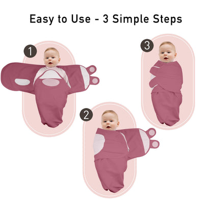 GLLQUEN BABY Swaddles for Newborns Organic Cotton, Soft Baby Girl Swaddles 0-3 Months, Womb-Like Sleep Sack Wrap Nursery Swaddling Blankets Mauve Blush Rose