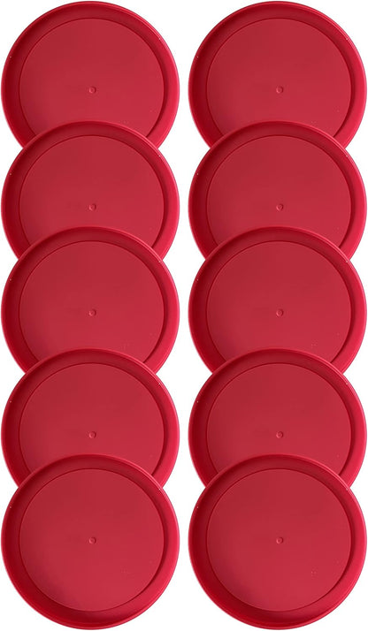 Replacement Lid for Pyrex 5" Storage Plastic Cover for 2 Cup Bowl Dish 7200-PC Red (10-Pack)