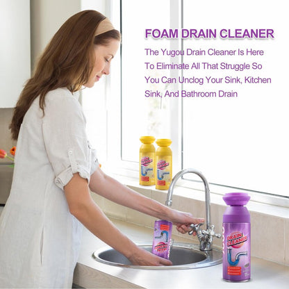 Yugou Foaming Sink Drain Cleaner Deodorizer& Clog Remover (Floral, 2pcs)