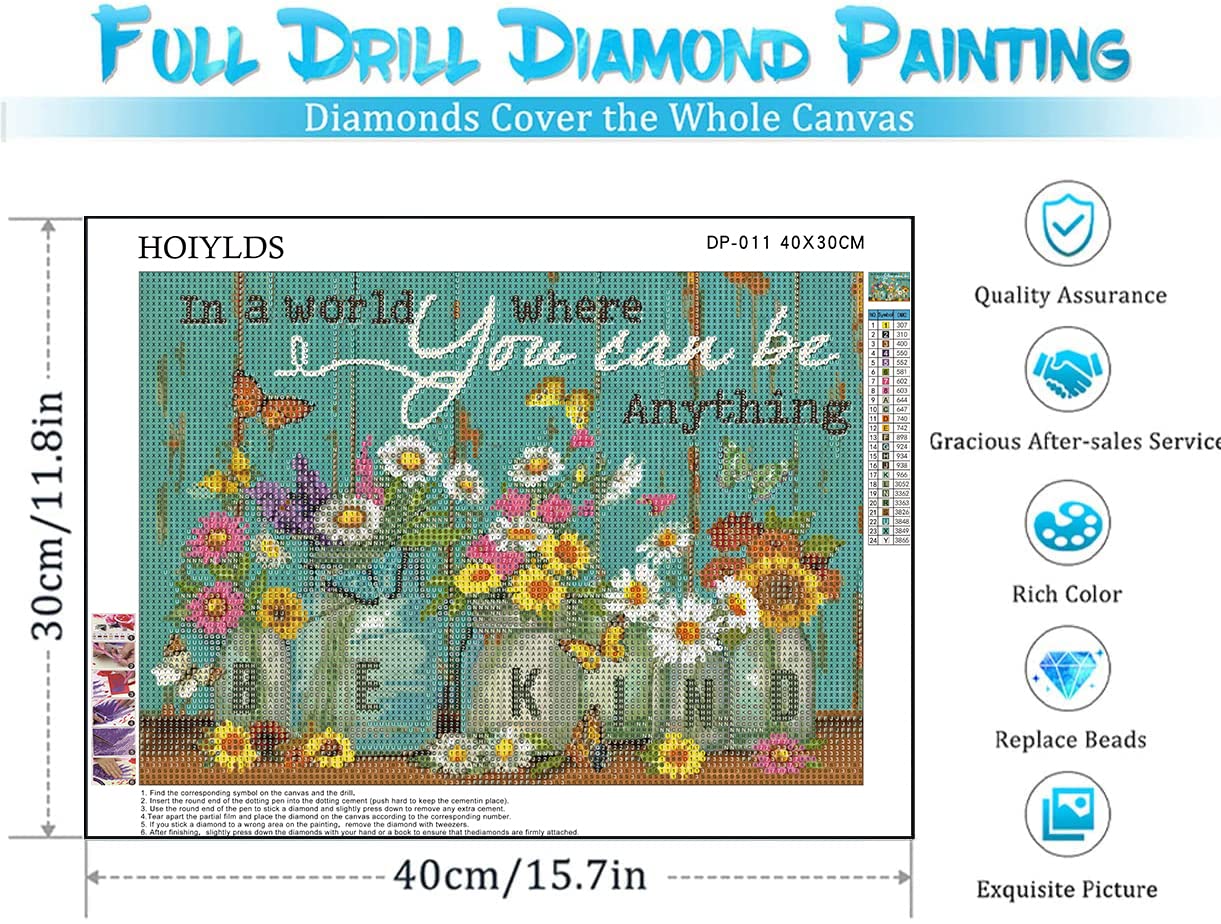 6 Pack Diamond Painting Kits - Adult Beginner DIY Diamond Art with Diamonds, Drill Paintings - Gem Crafts for Wall Decor 11.8x15.7in