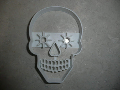 SUGAR SKULL WITH DETAILS - DIA DE LOS MUERTOS DAY OF THE DEAD CELEBRATION COOKIE CUTTER